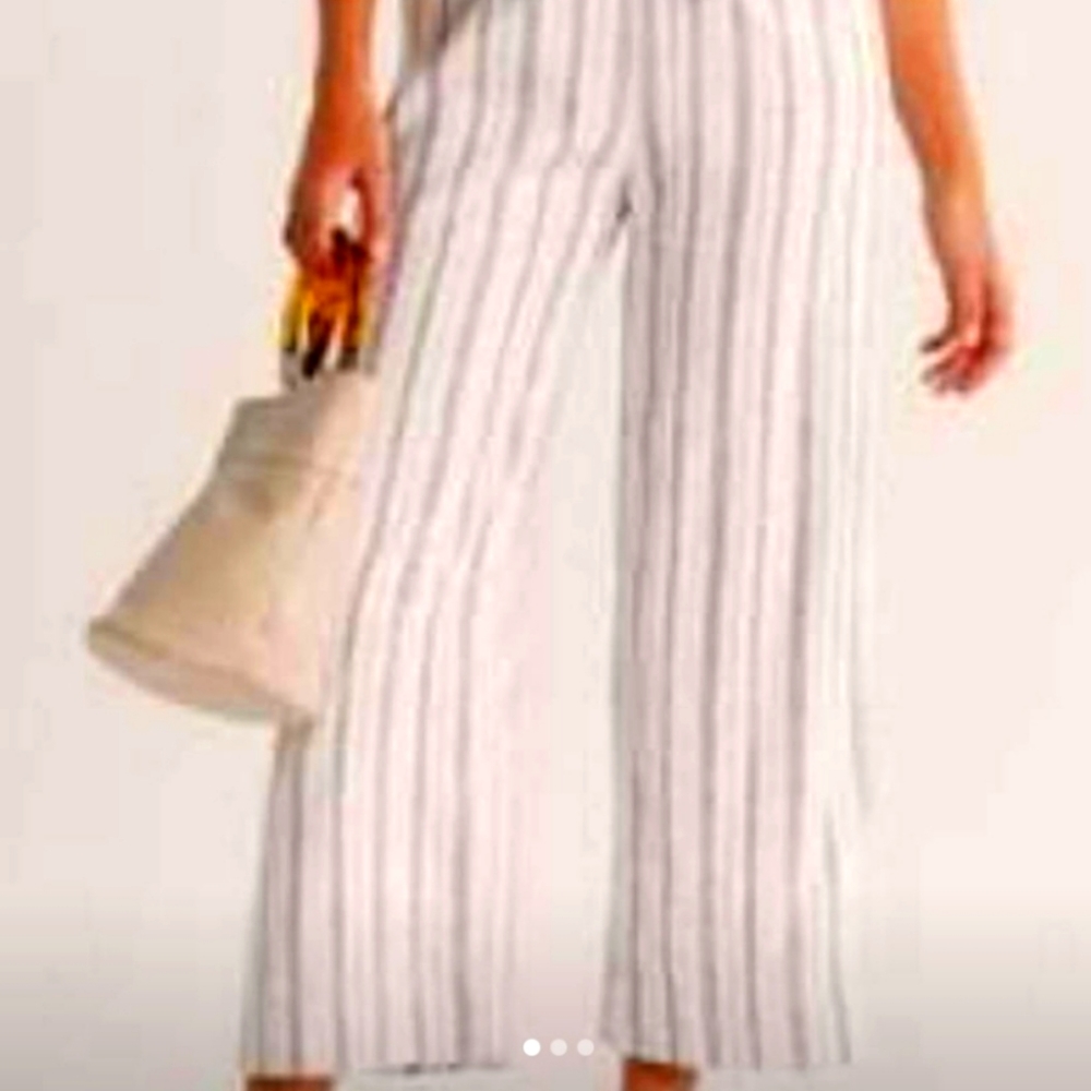 Abercrombie & Fitch Striped Linen Pants